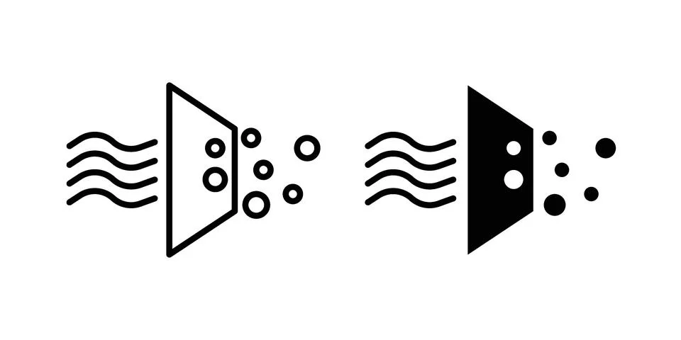 Purification icon set modern line and solid style collection. Stock Illustration