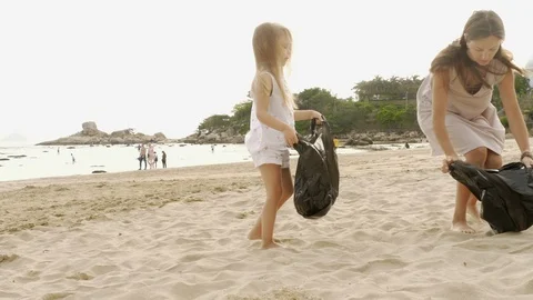 Purification of nature from garbage Video stock 127559087