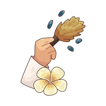 Purification ritual illustration Stock Illustration