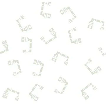 Purification system glyph vector seamless pattern Stock Illustration