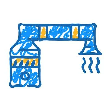 Purification system icon doodle illustration Stock Illustration