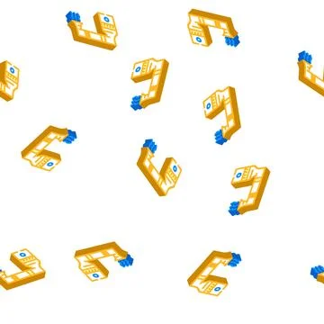 Purification system isometric icon seamless pattern Illustrazione stock
