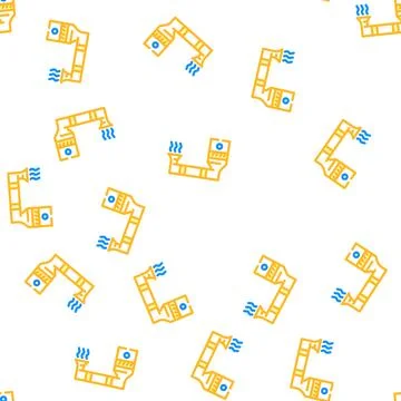 Purification system vector seamless pattern Stock Illustration