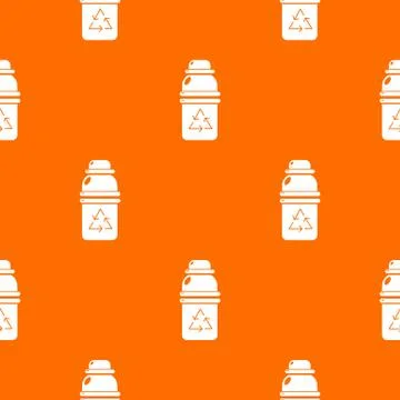 Purified water container pattern vector orange Illustrazione stock