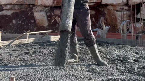 Puring floor concrete Stock Footage 167857692