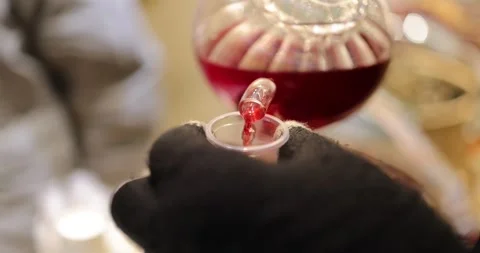 Puring Rose Tea Slow Motion 4K Close up Chinese Street Food Stock Footage 263041193