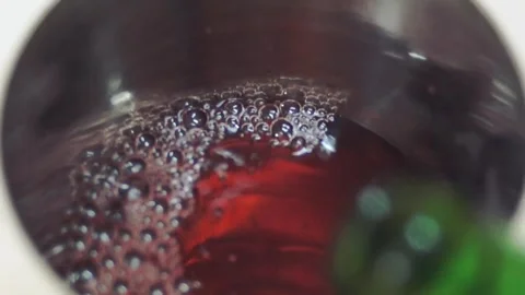 Puring Wine In Silver Kiddush Wine Cup, Closeup Stock Footage 310901165