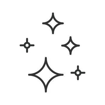 Purity sparkle icon in line design. purity clean hygiene shine sterilization Stock Illustration