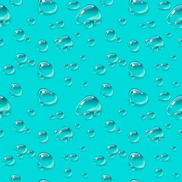 Purity water drops. Seamless vector pattern Illustrazione stock