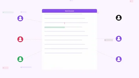 Purpl Collaboration Real Time Sync Team Flat Design Loop Видео 342604966