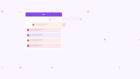 Purpl Inbox Processing Automate Clear Tasks Flat Design Loop 動画素材 342606400