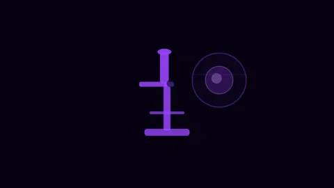 Purpl Microscope Cell Zoom Medical Animation Loop Видео 342610526