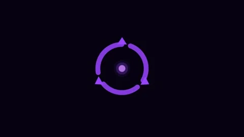 Purpl Recycle Loop Cycle Symbol Eco Green Animation Loop Stock-Footage 342610408