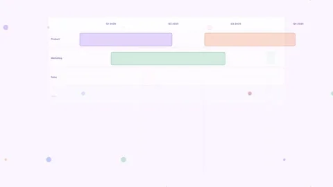 Purpl Roadmap Timeline Planning Quarter Flat Design Loop Stock Footage 342605999