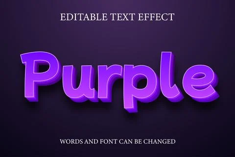 Purple 3d gradient style text effect 스톡 일러스트