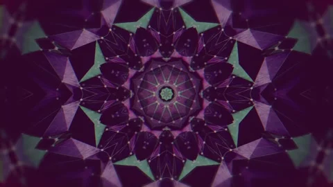 Purple 3D Kaleidoscope with Blue Highlights Motion Background Stock Footage 143121753