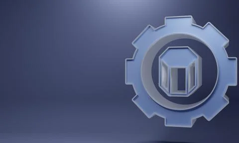 Purple 3D printer setting icon isolated on purple background. 3d printing. .. Illustrazione stock