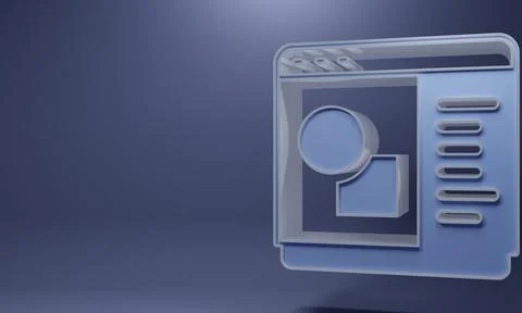 Purple 3D printer software icon isolated on purple background. 3d printing... Ilustração Stock