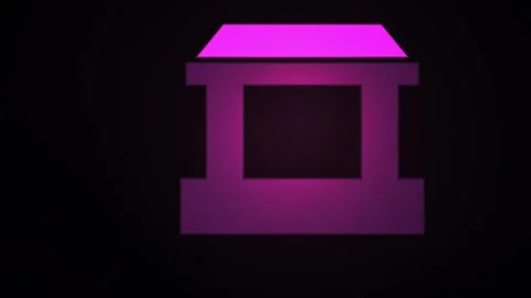 Purple 3D rendered object on black background. Stock Footage 337516920