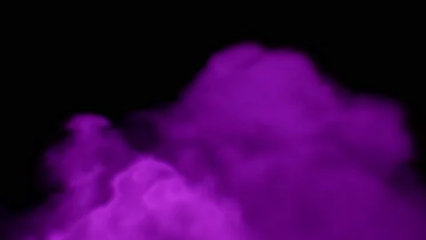 Purple 3D smoke explosion shockwave effect and divergent wave isolated on black Stock Footage 108560653