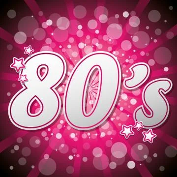Purple 80s Stock Illustration