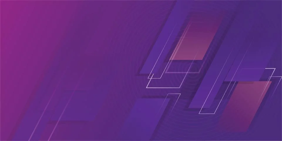 Purple abstract background with dynamic shapes and geometric patterns for Stock Illustration