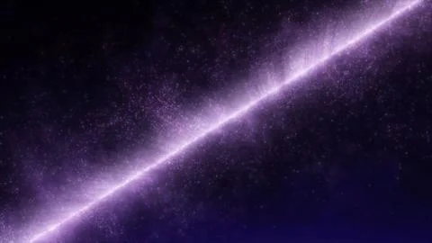 Purple abstract background with flickering particles in glowing line Stock Illustration