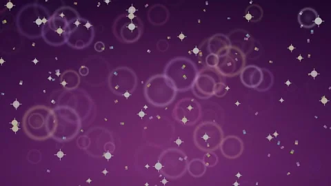 Purple Abstract Background with Floating Light Particles and Bokeh Circles Stock Footage 347662664