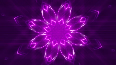 Purple abstract background, kaleidoscope light, loop Stock Footage