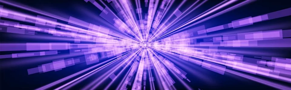 Purple abstract background with light tech effect Stock Illustration
