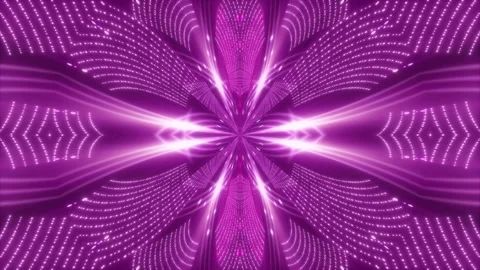 Purple abstract background, motion light and particles, kaleidoscope, loop Stock Footage 113915482