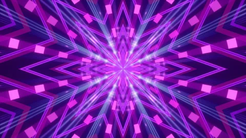 Purple abstract background, motion light and particles, kaleidoscope, loop Stock Footage 116540458