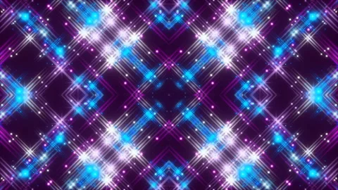 Purple abstract background, motion particles and flashing light, loop Vidéo 115841797