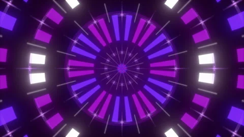 Purple abstract background, motion shapes and flashing light, loop Stock Footage 129392047