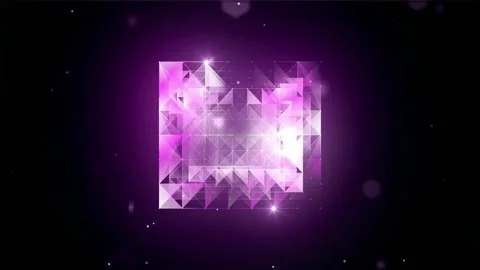 Purple abstract background with moving particles and shapes. Mockup. Video stock 203826178