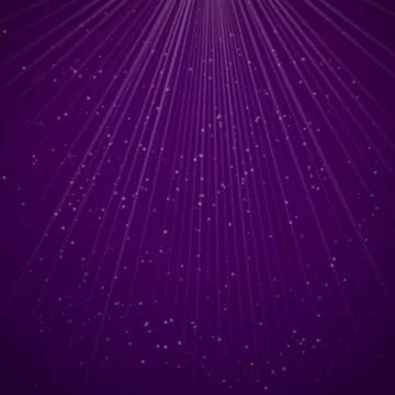 Purple abstract background with rays of light and sparkling particles Stock Illustration