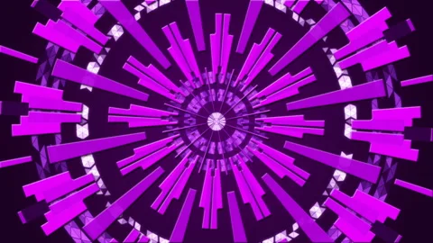 Purple abstract background, rotating shapes and particle, loop Stock Footage 142393203