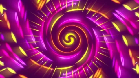 Purple abstract background, vortex gold light, loop Stock Footage 69776979