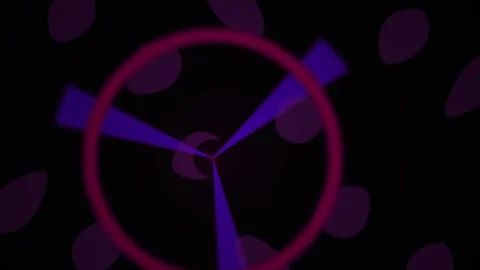 Purple Abstract Circle with Rotating Beams on Dark Background for Creative .. Stock Footage 343750032