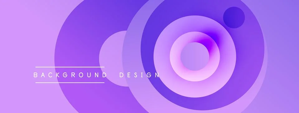 Purple abstract circles create dynamic background. Gradient shades offer dept 스톡 일러스트