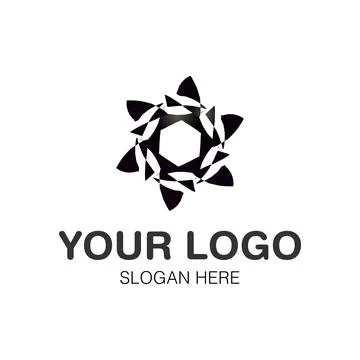 Purple Abstract Creative Logo Vector Design Art EPS10 Stock Illustration