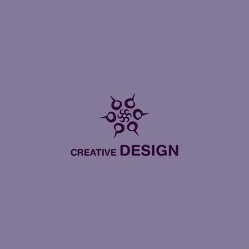 Purple Abstract Creative Logo Vector Design Art EPS10 Illustrazione stock