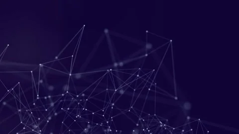 Purple abstract digital plexus animated background. Cyber or technology bac.. 動画素材 255787061