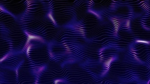 Purple abstract digital waves top view on a dark blue background. Modern lo.. Video stock 275748473