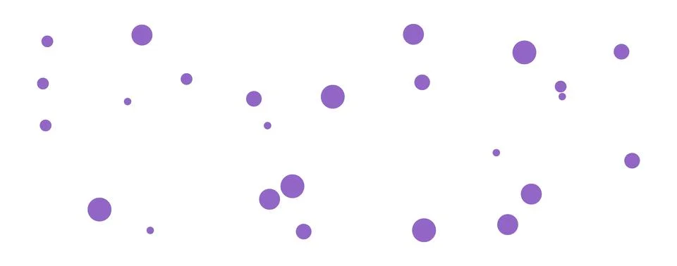 Purple abstract dots background, Floating circles pattern vector, Minimalist  Stock Illustration