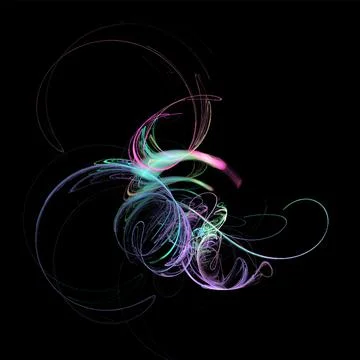 Purple abstract element on black background, digital graphic, background Illustrazione stock