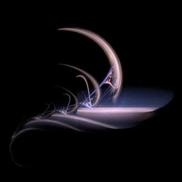 Purple abstract element on black background, digital graphic, background Stock Illustration