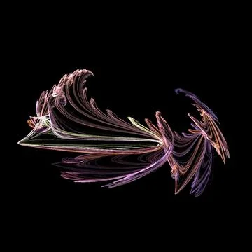 Purple abstract element on black background, digital graphic, background Stock Illustration