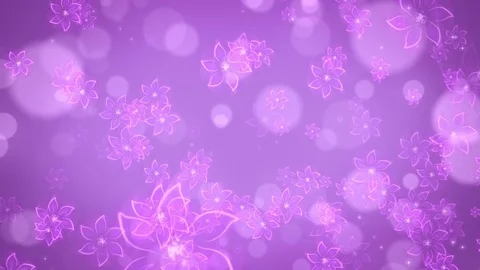 Purple Abstract Flowers Background. Computer generated seamless loop. Vídeo Stock 73394523