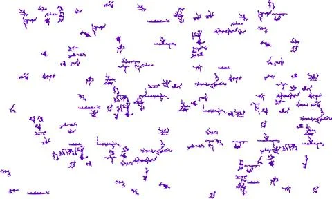 Purple abstract fluid shape collection, Violet graphic elements on white, Dec 库存插图